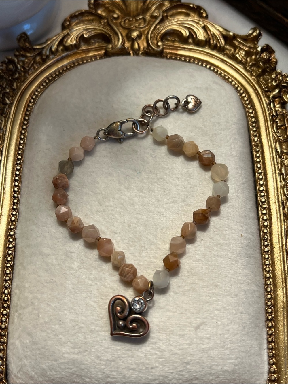 Brighton Mosaic Two Tone Heart Beaded Bracelet